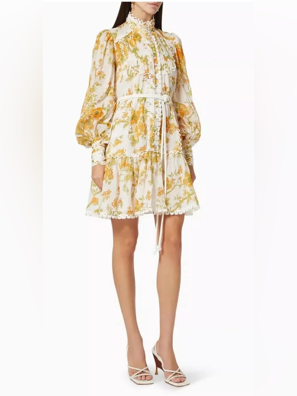 Alemais Songbird Mini Dress in Yellow